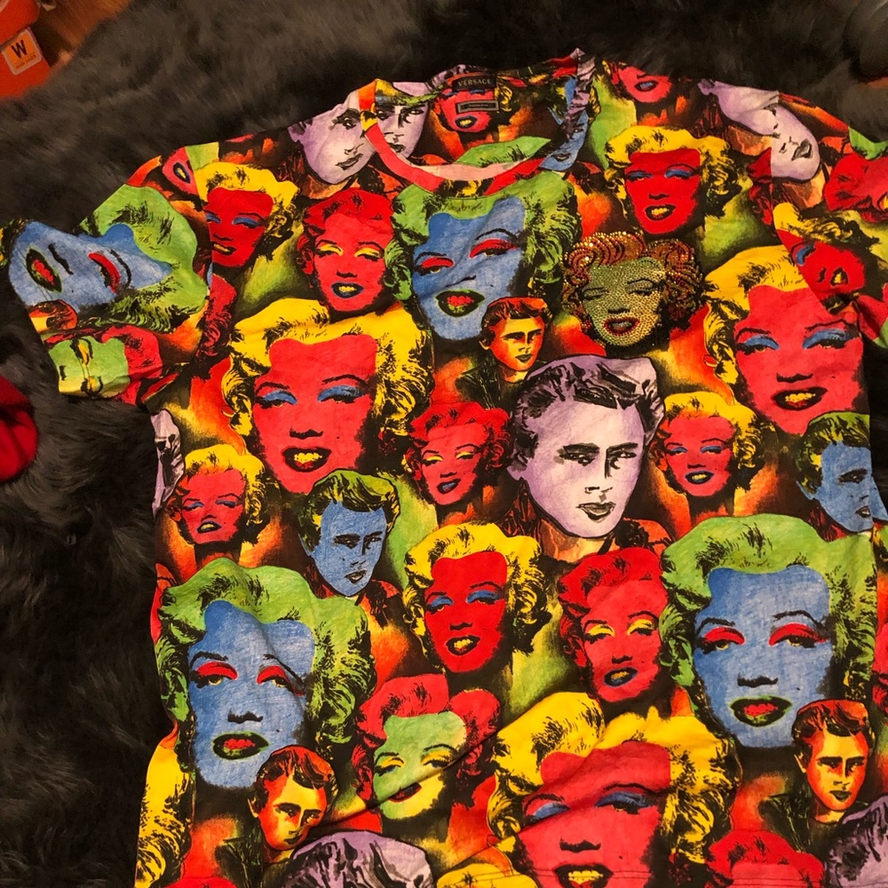 VERSACE POP ART PRINT TRIBUTE T-SHIRT